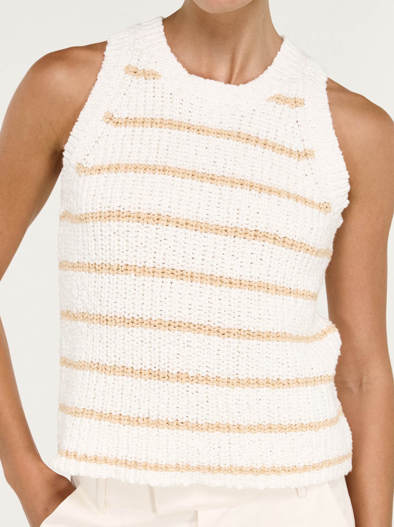 STAPLE THE LABEL COVE STRIPE KNIT TANK