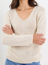 STORIES BE TOLD AFTERNOON RELAXED V NECK JUMPER