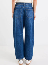 STORIES BE TOLD CAMPUS TIE WAIST BARREL JEAN