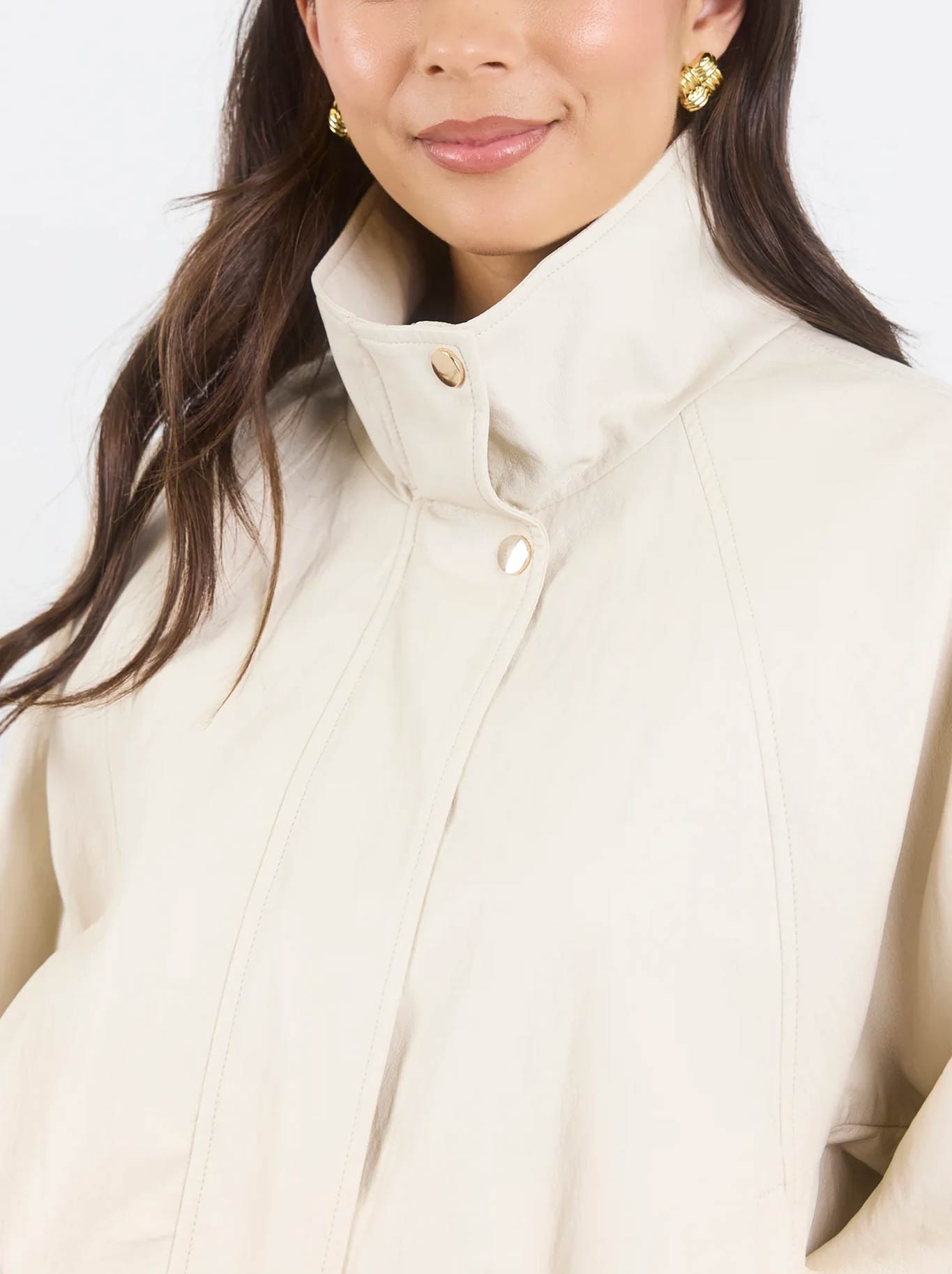 STORIES BE TOLD ENSEMBLE FAUX LEATHER ZIP BOMBER