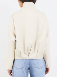 STORIES BE TOLD ENSEMBLE FAUX LEATHER ZIP BOMBER