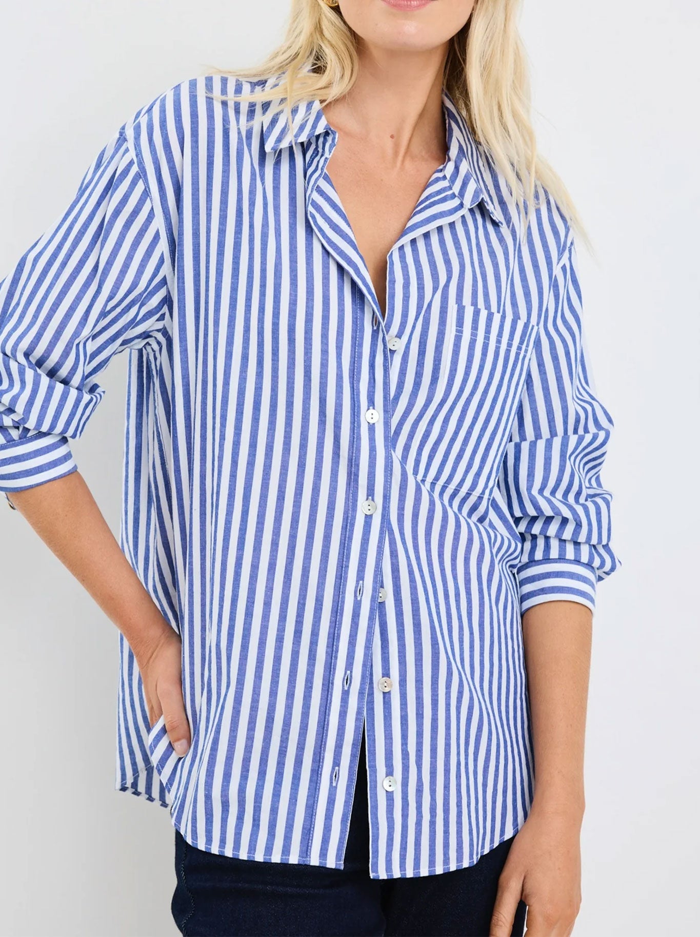 STORIES BE TOLD YOU GOT THIS STRIPE OVERSIZED SHIRT