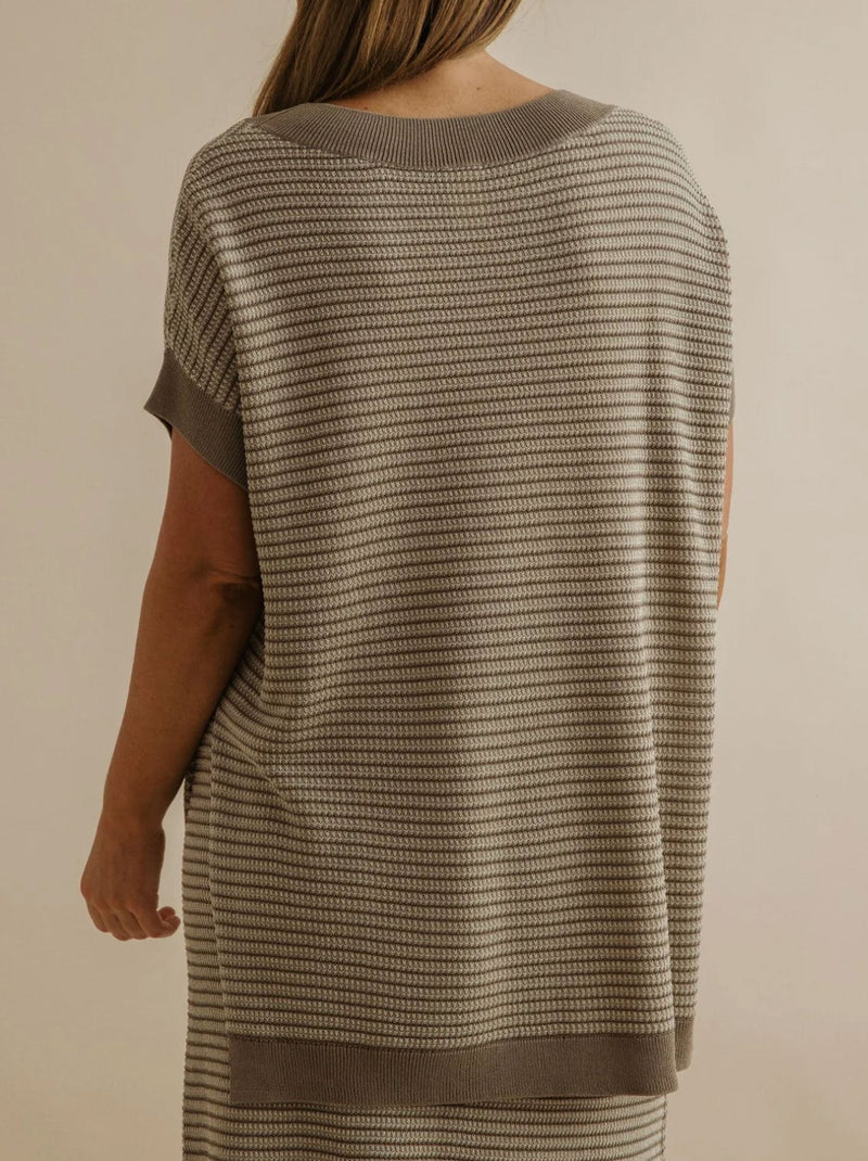 TALAMAYA LATTICE SHORTSLEEVE PULLOVER