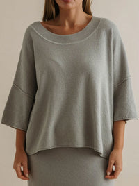 TALAMAYA RETREAT COTTON TWIST TEE PULLOVER