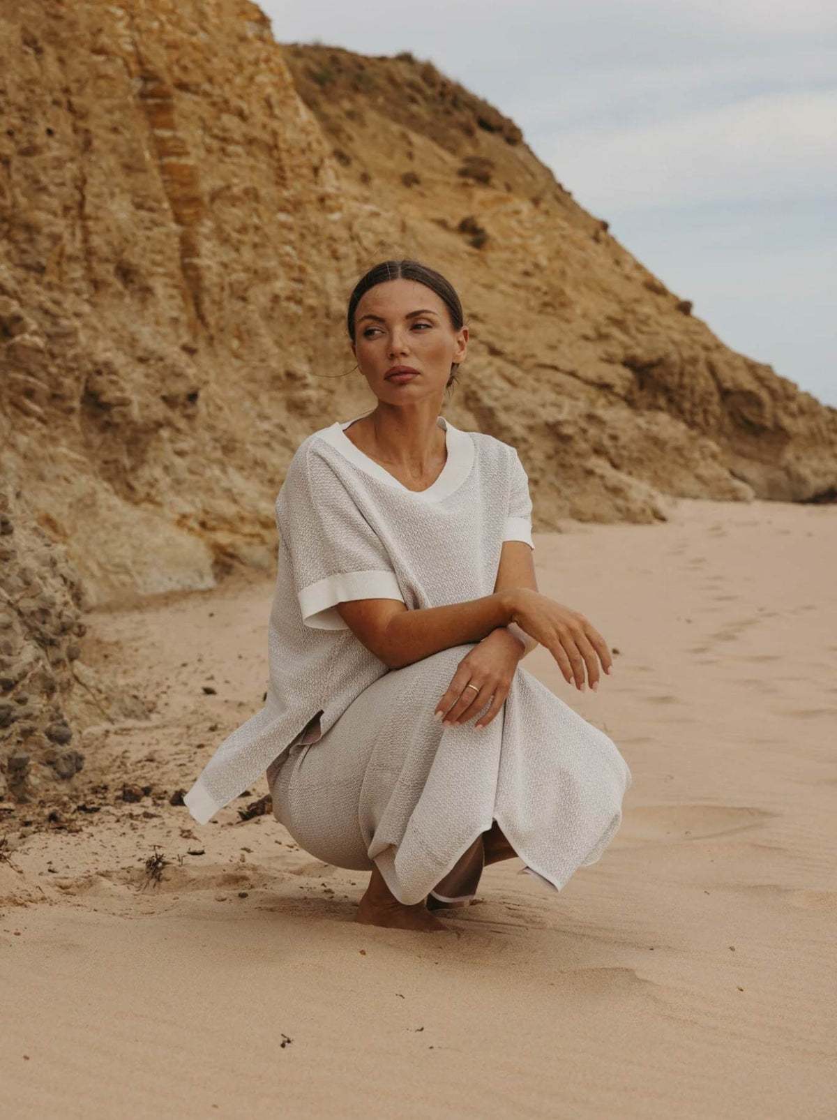 TALAMAYA CREPE KNITTED TEE