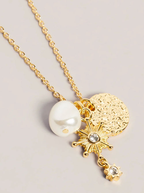 TED BAKER CELSTIC PEARL CLUSTER PENDANT