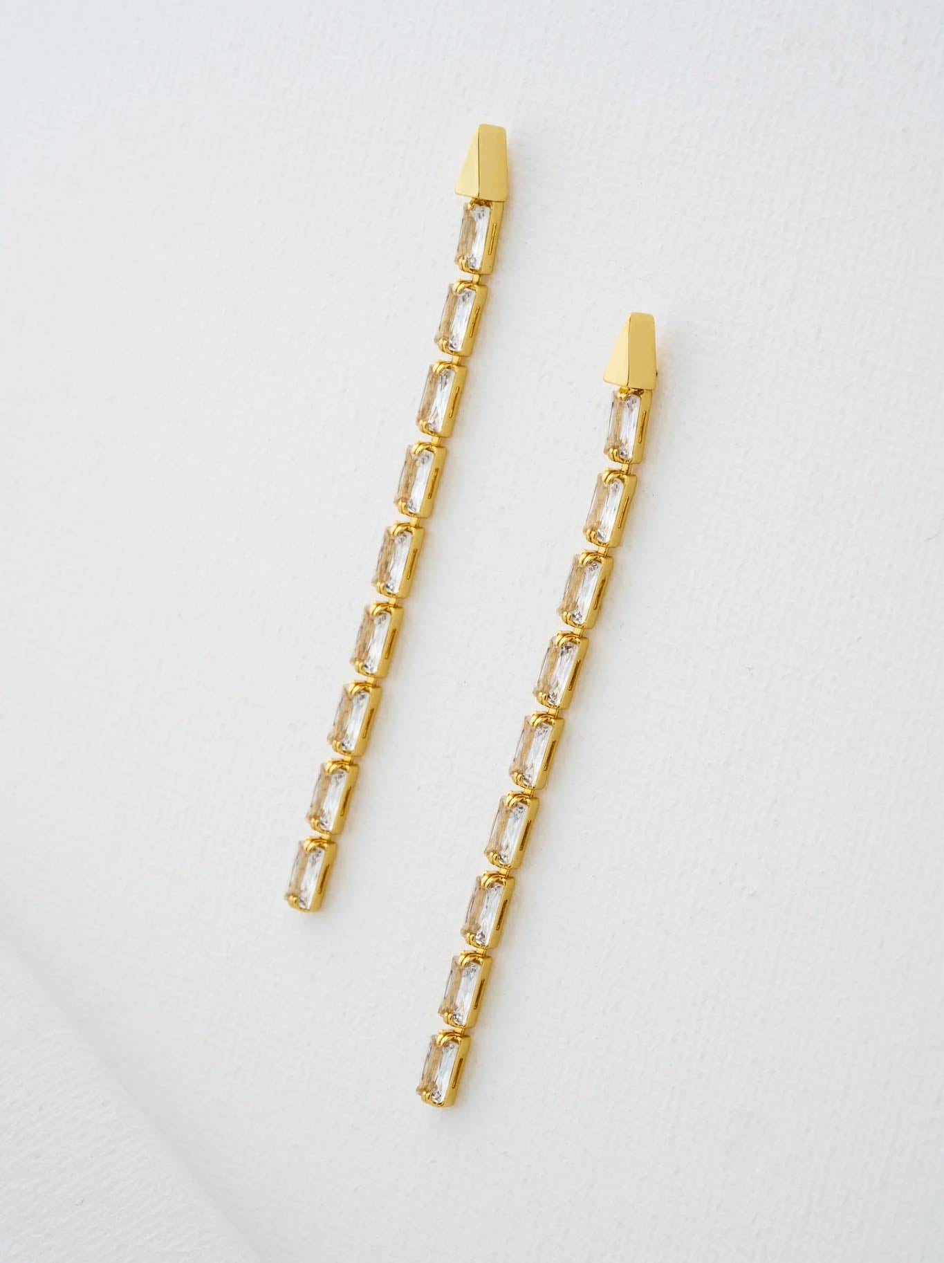 TED BAKER ISALIE BAGUETTE CRYSTAL EARRINGS