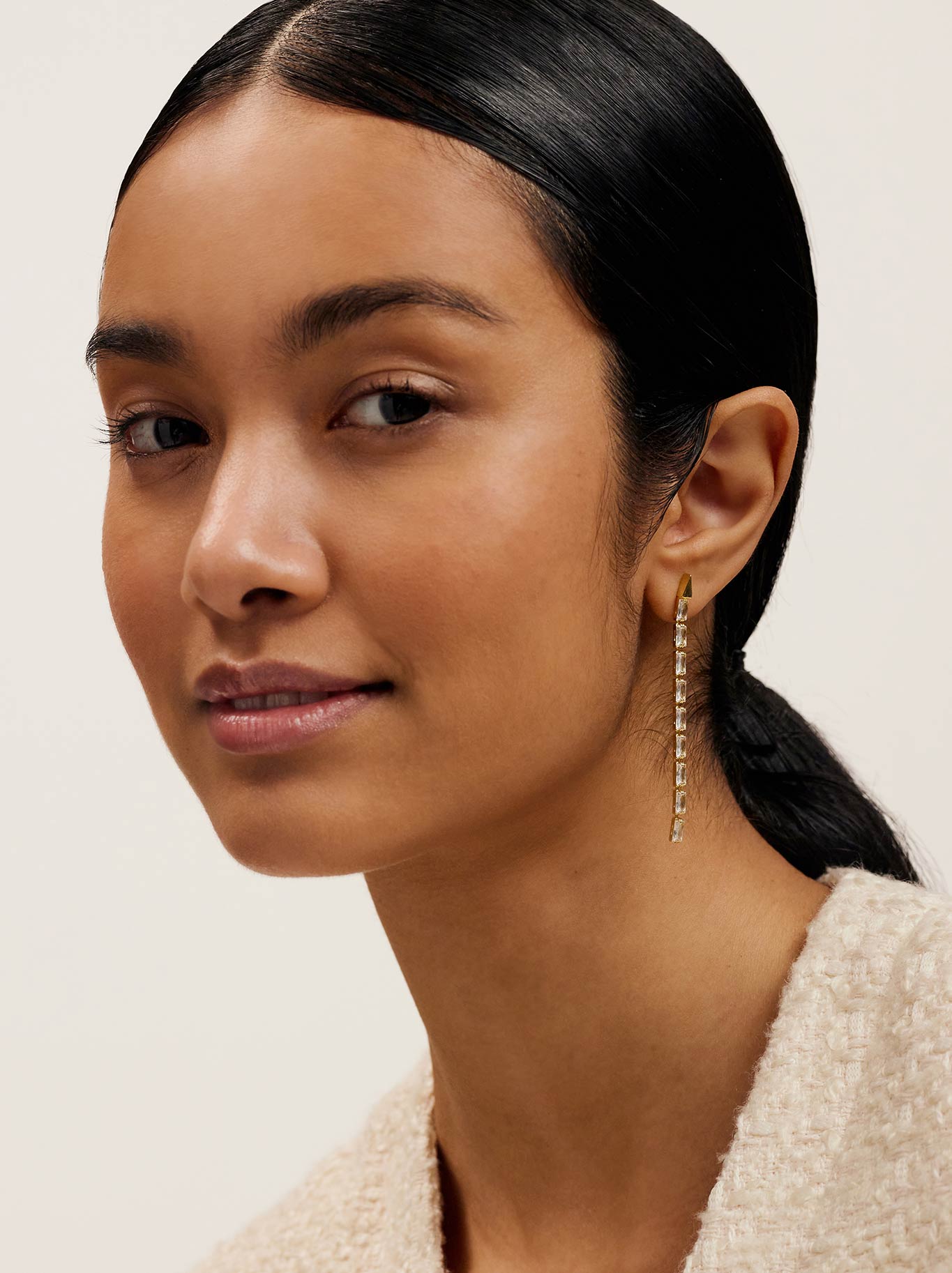 TED BAKER ISALIE BAGUETTE CRYSTAL EARRINGS