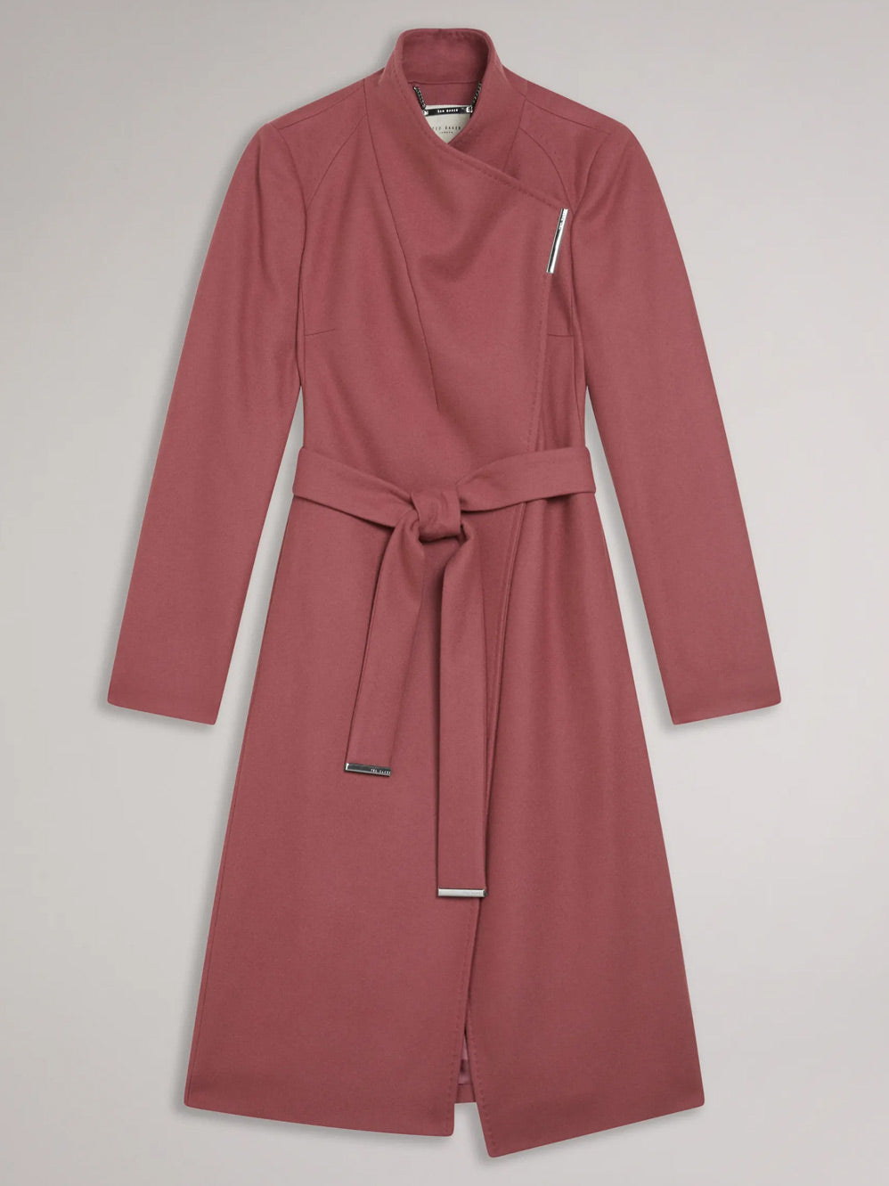 Pink Ted Baker London Wool Blend Long Wrap Coat Ted Baker Coat