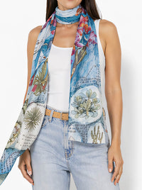 THE ARTISTS LABEL BIRD LIFE SILK SCARF