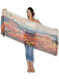 THE ARTISTS LABEL BLUE MOUNTAINS GOLDEN HOUR SCARF