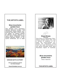 THE ARTISTS LABEL BLUE MOUNTAINS GOLDEN HOUR SCARF