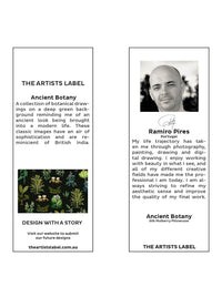 THE ARTISTS LABEL ANCIENT BOTANY SILK PILLOW CASE