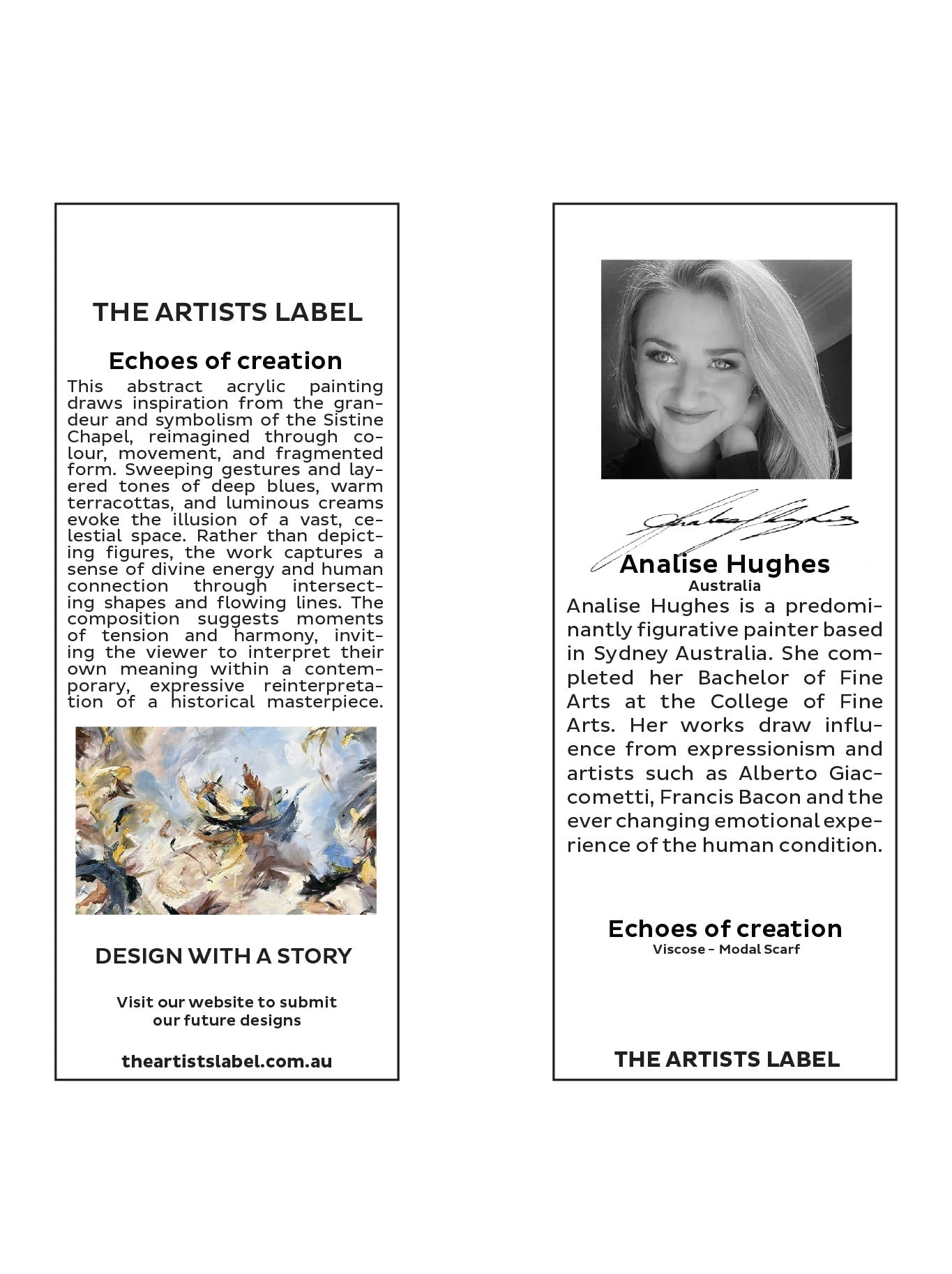 THE ARTISTS LABEL ECHOES OF CREATION SCARF