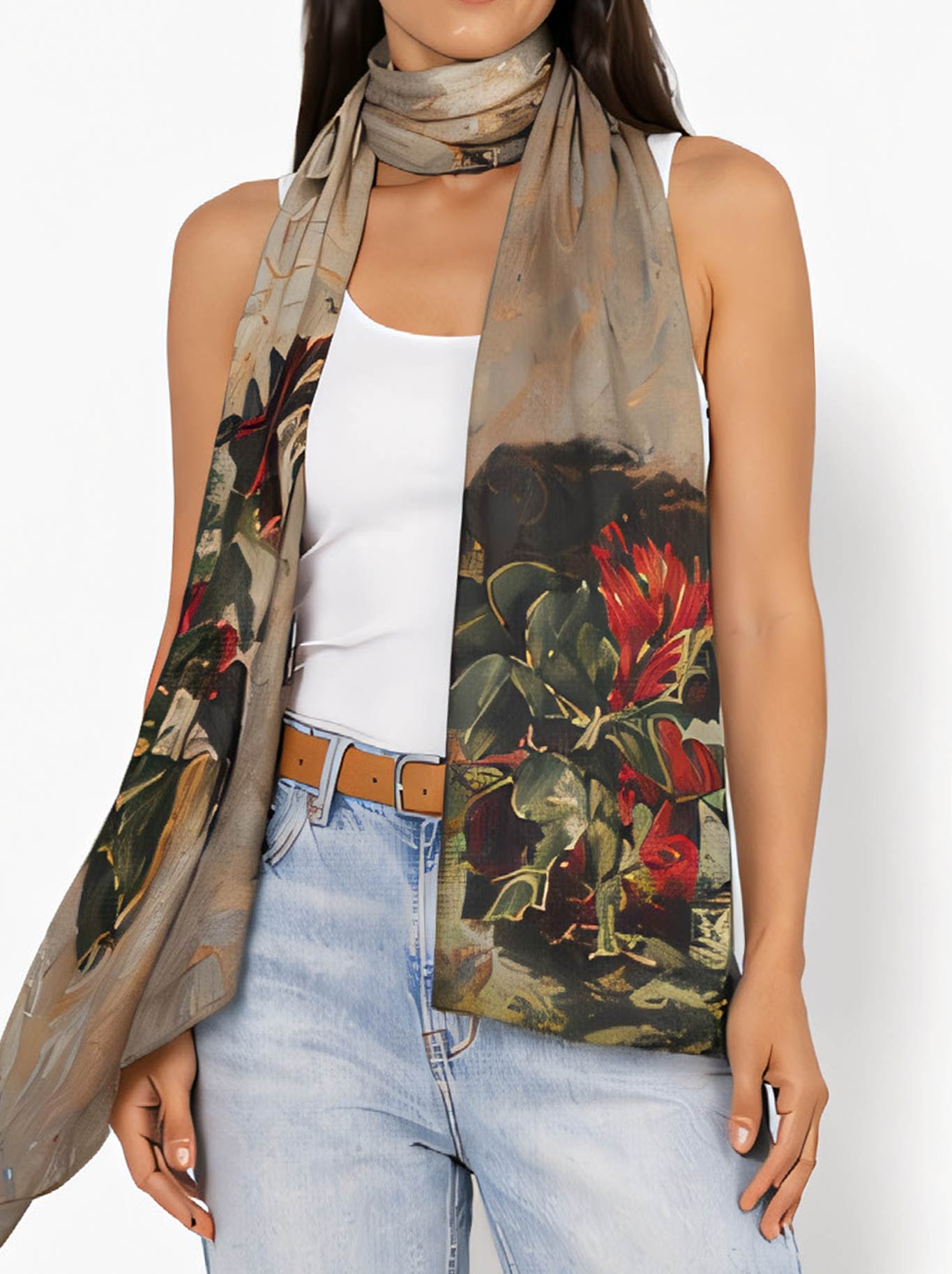 THE ARTISTS LABEL NAS IN A VASE WOOL SCARF