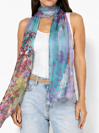 THE ARTISTS LABEL SYDNEY HARBOUR IN SPRING SILK SCARF