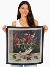 THE ARTISTS LABEL NAS IN A VASE SILK SQUARE SCARF