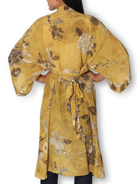 THE ARTISTS LABEL ORIENTE FOULARD LONG SILK KIMONO
