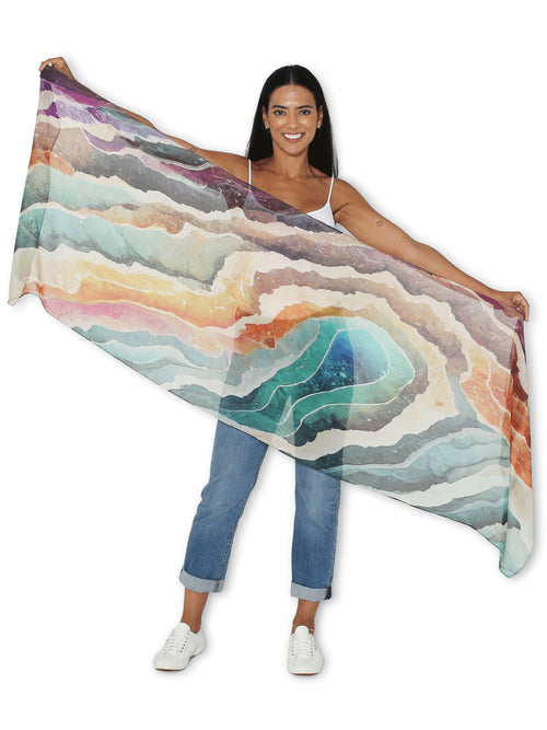 THE ARTISTS LABEL EARTHEN RAINBOW SCARF