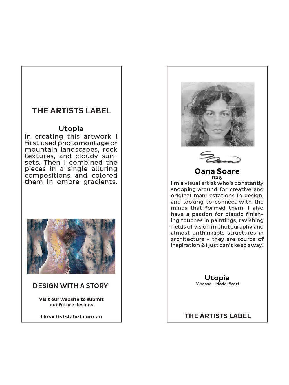 THE ARTISTS LABEL UTOPIA SCARF