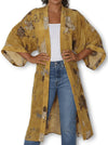 THE ARTISTS LABEL ORTIENTE FOULARD SILK LONG KIMONO