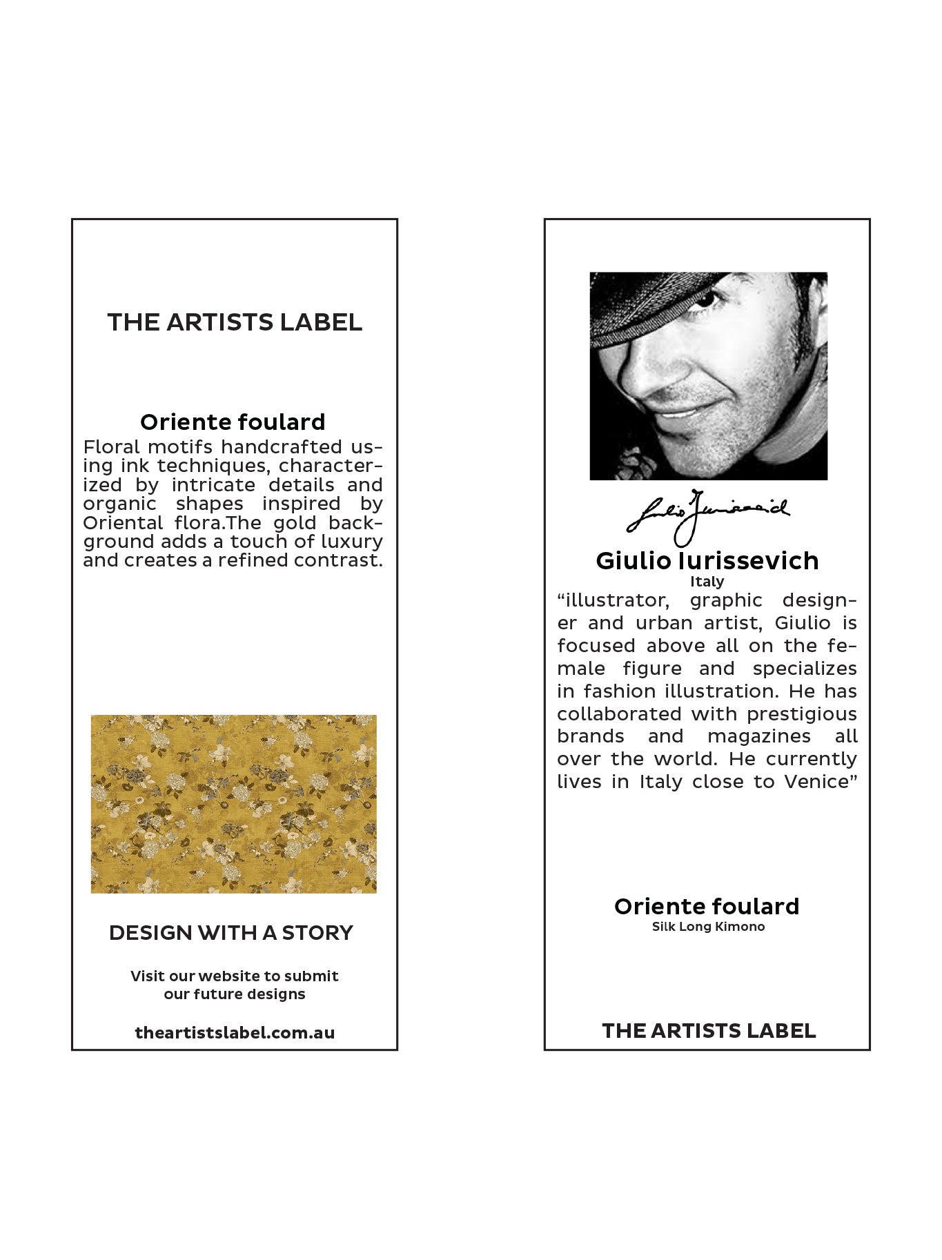 THE ARTISTS LABEL ORTIENTE FOULARD SILK LONG KIMONO