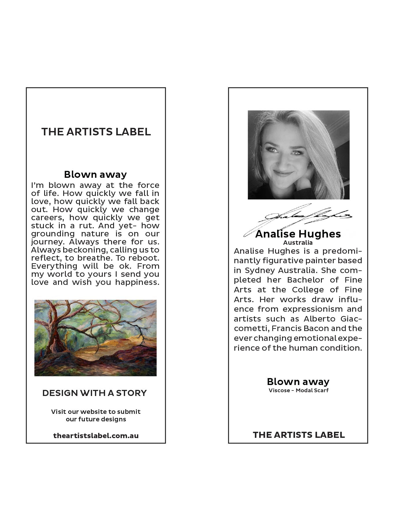 THE ARTISTS LABEL BLOWN AWAY SCARF