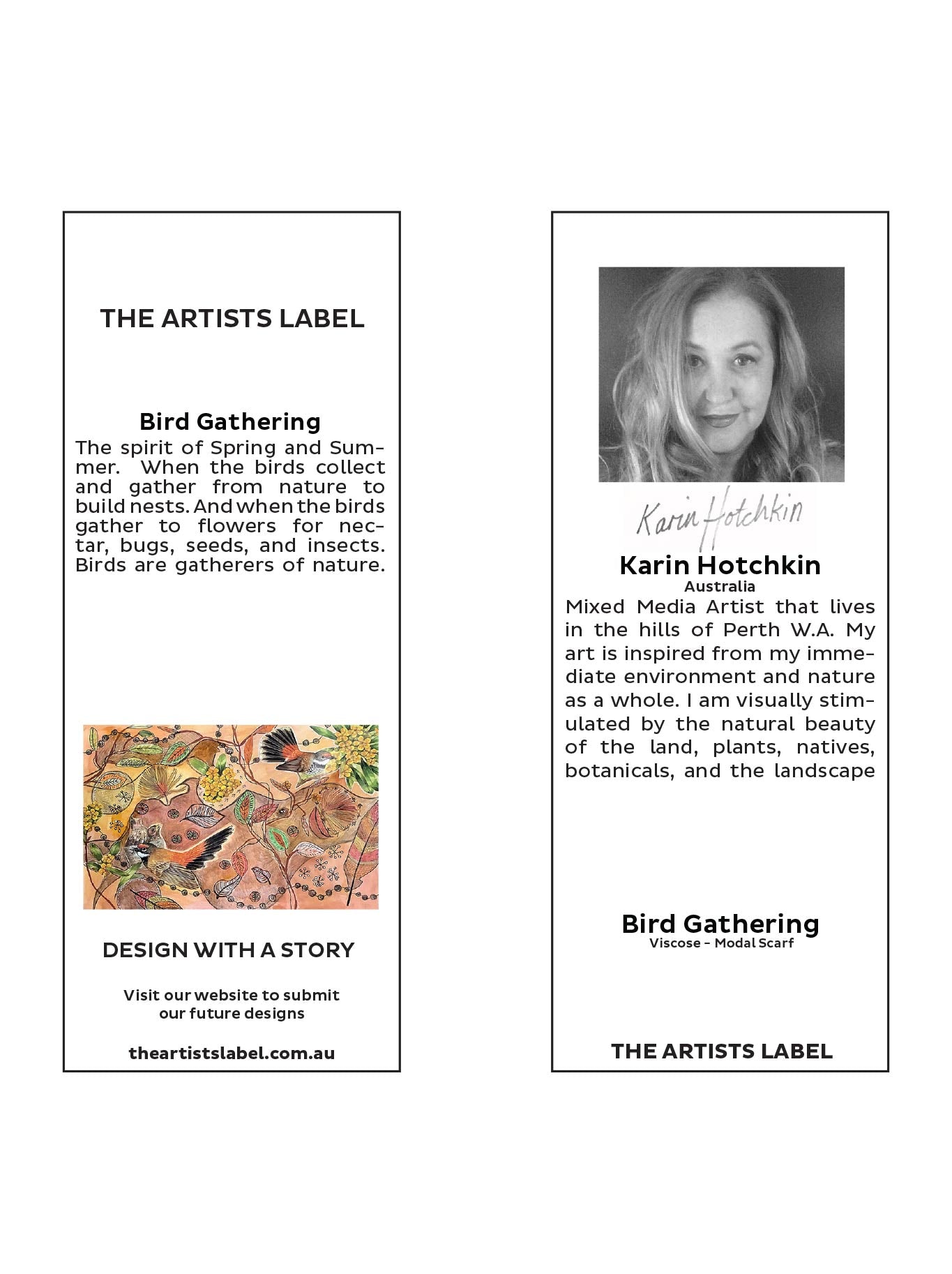 THE ARTISTS LABEL BIRDS GATHERING SCARF