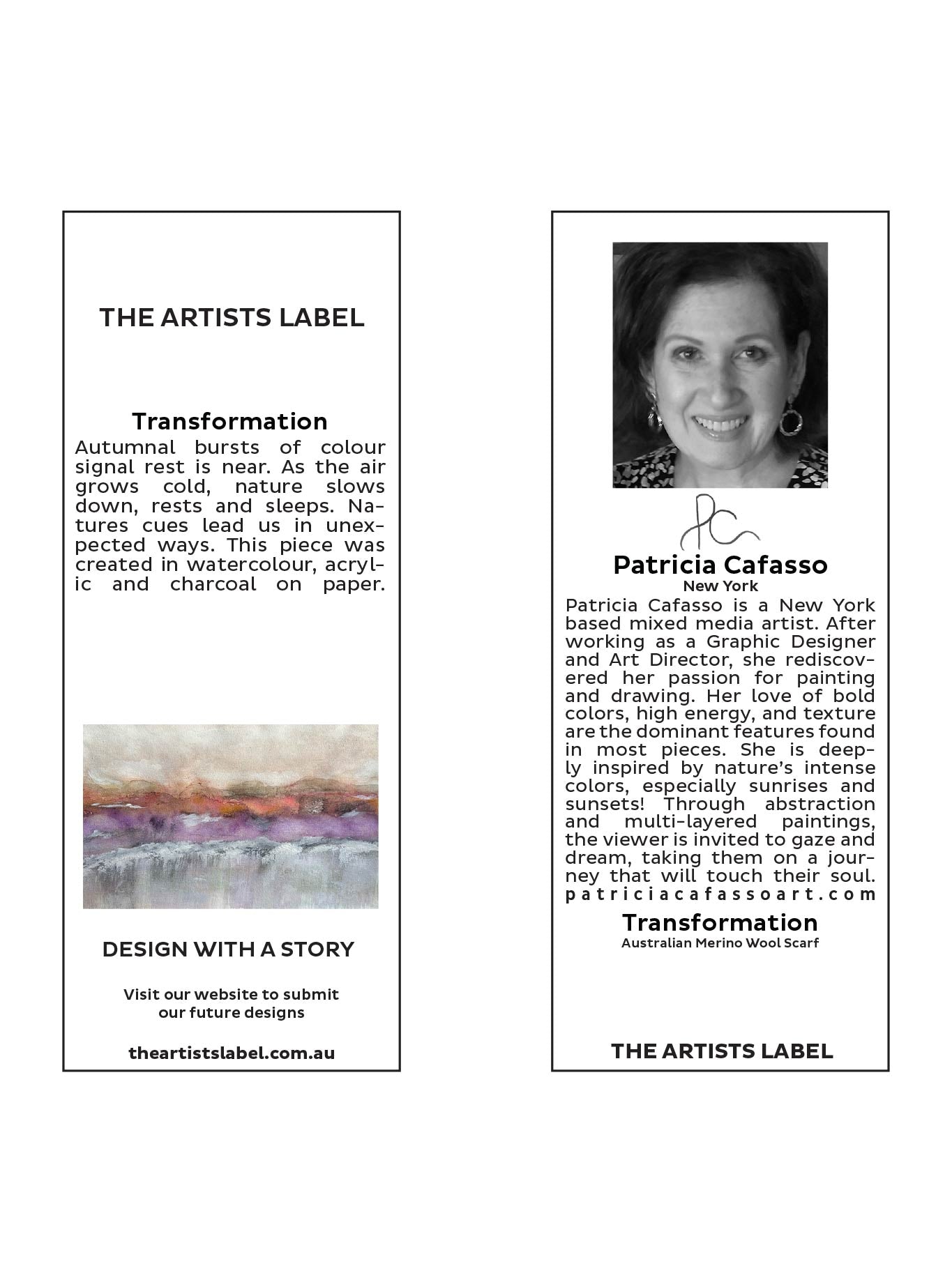 THE ARTISTS LABEL TRANSFORMATION WOOL SCARF