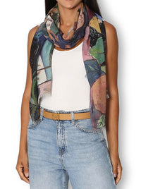 THE ARTISTS LABEL A DAY IN TAHITI WOOL SCARF