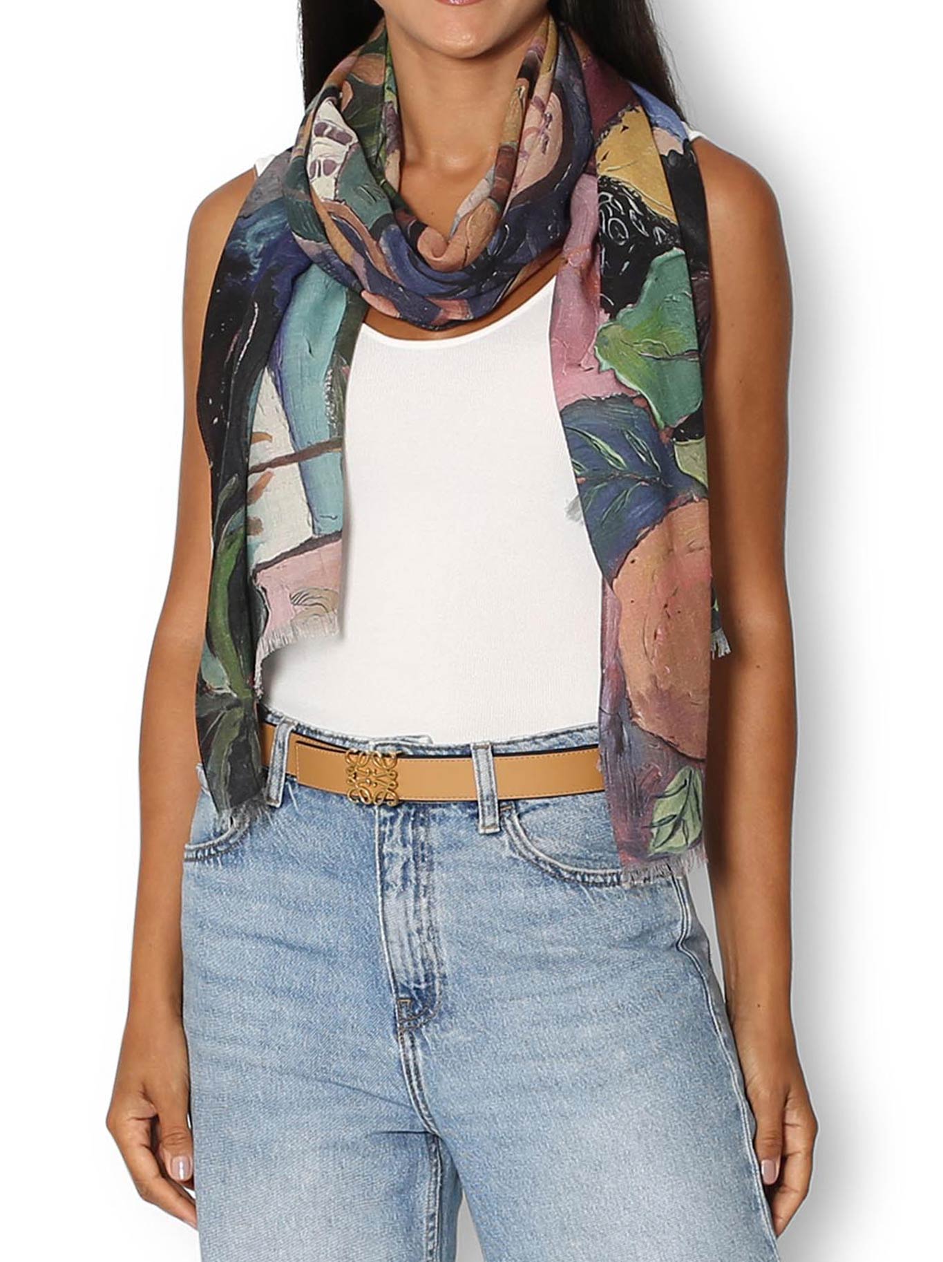 THE ARTISTS LABEL A DAY IN TAHITI WOOL SCARF