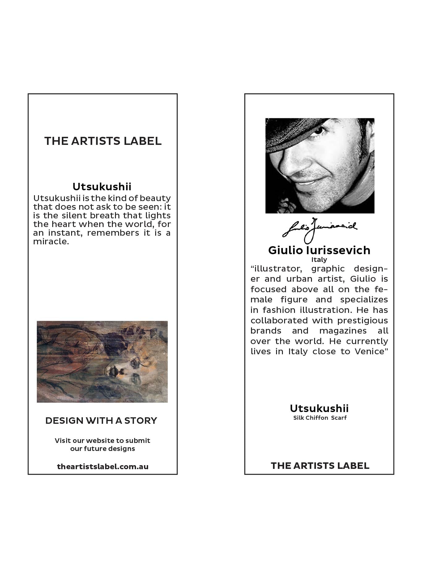 THE ARTISTS LABEL UTSUKUSHII SILK SCARF