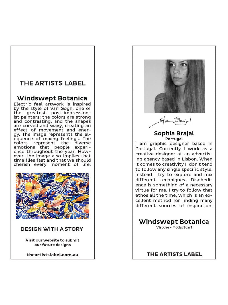 THE ARTISTS LABEL WINDSWEPT BOTANICA SCARF
