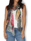 THE ARTISTS LABEL SUNSHINE AND NATIVES SILK SCARF