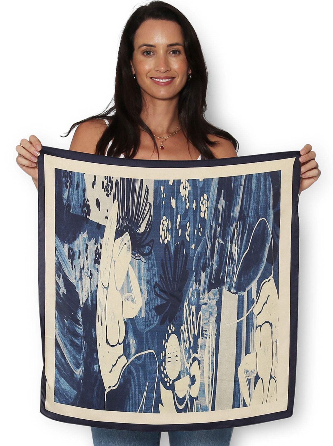 THE ARTISTS LABEL EVENING IN PORTUGAL SILK SQUARE SCARF