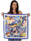 THE ARTISTS LABEL WINDSWEPT BOTANICA SILK SQUARE SCARF