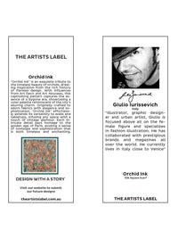 THE ARTISTS LABEL ORCHID INK SILK SQUARE SCARF