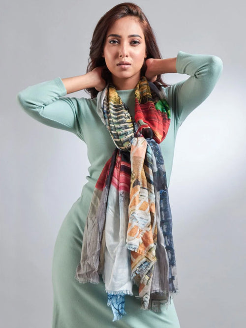 THE SCARF COMPANY RED PHONE BOX SCARF