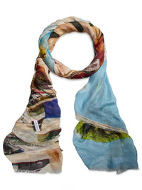THE SCARF COMPANY PORTOFINO HARBOUR LIGHTS LUXE SCARF