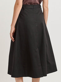 TOORALLIE PLEAT DETAIL MIDI SKIRT