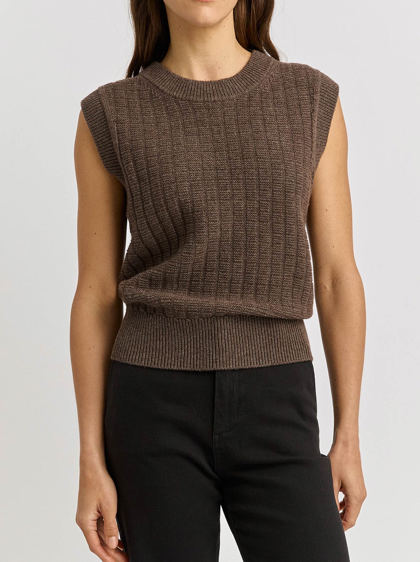 TOORALLIE GRID KNIT VEST