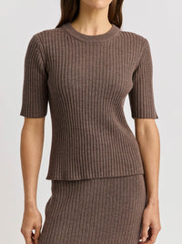 TOORALLIE RIB KNIT TOP