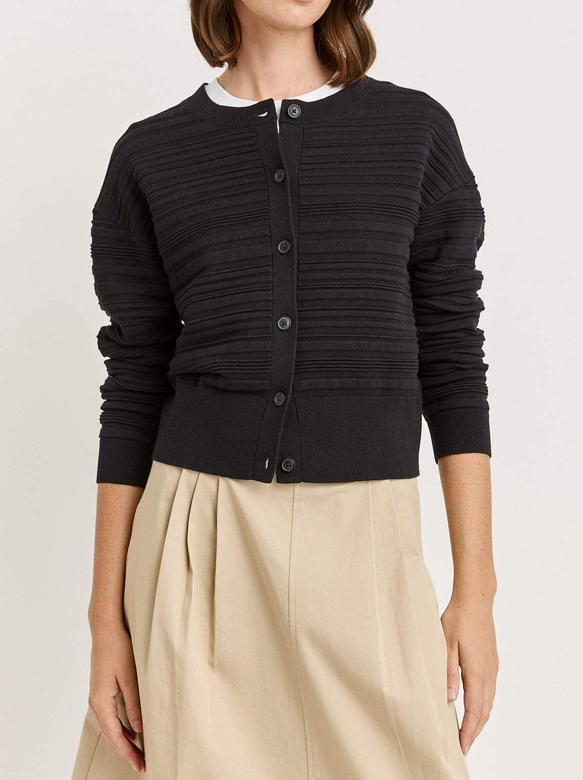 TOORALLIE PARALLEL KNIT CARDI