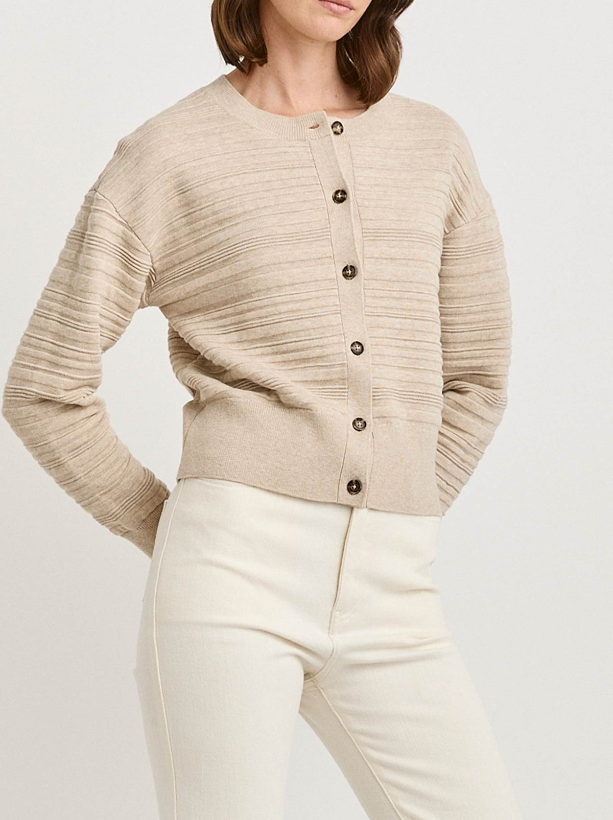 TOORALLIE PARALLEL KNIT CARDI