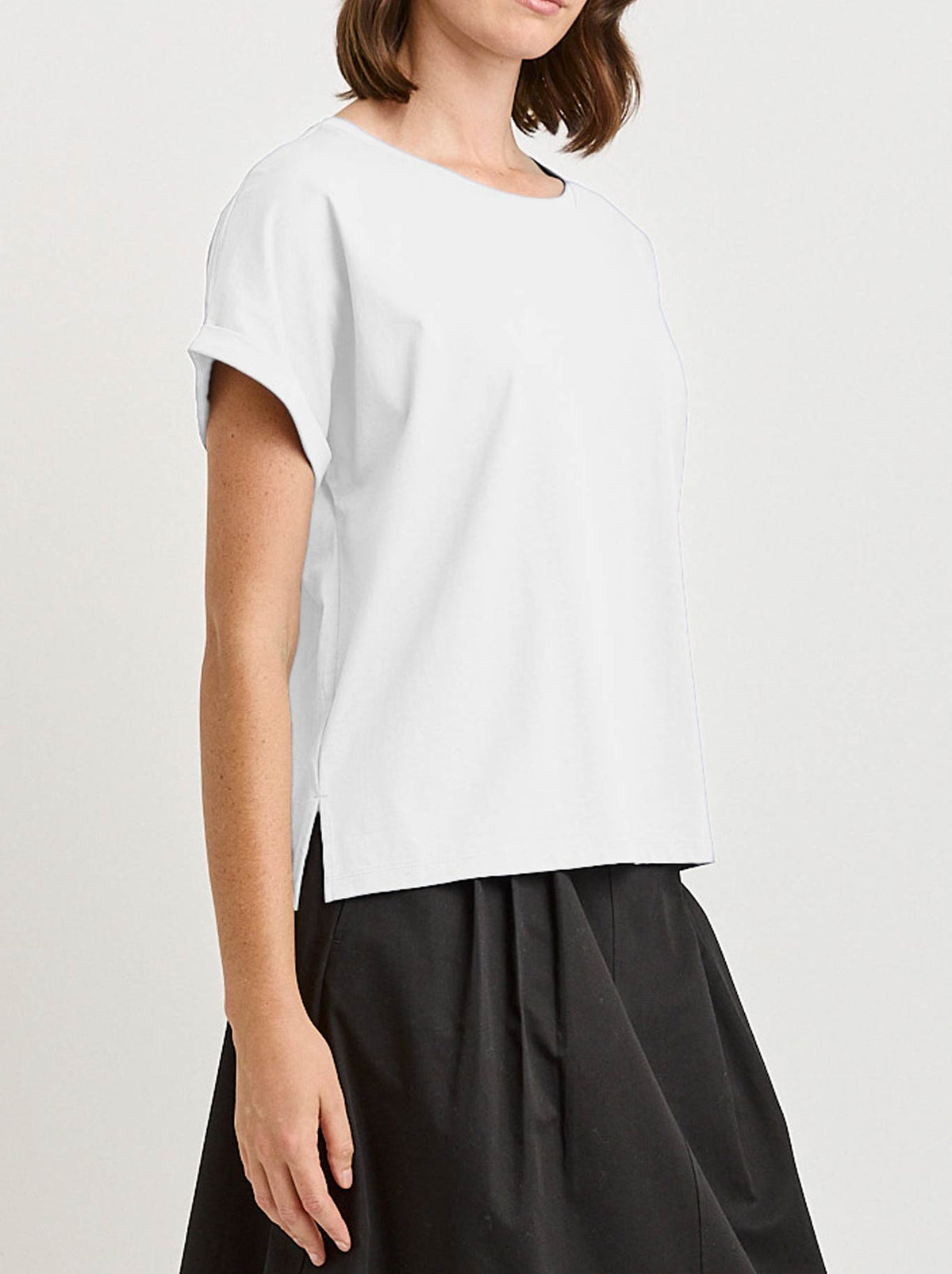 TOORALLIE ROLLED SLEEVE ORGANIC COTTON TEE