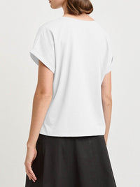 TOORALLIE ROLLED SLEEVE ORGANIC COTTON TEE