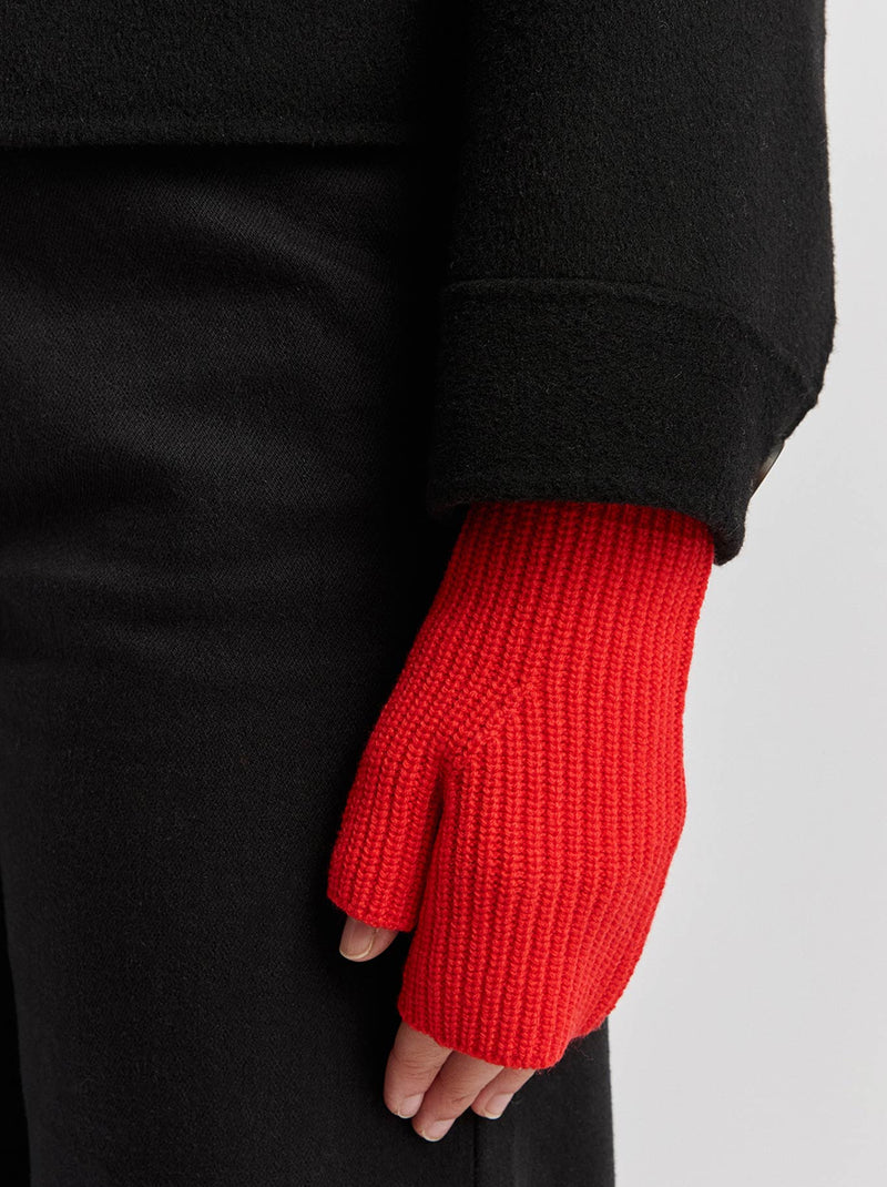 TOORALLIE FINE RIB OPEN MITTEN