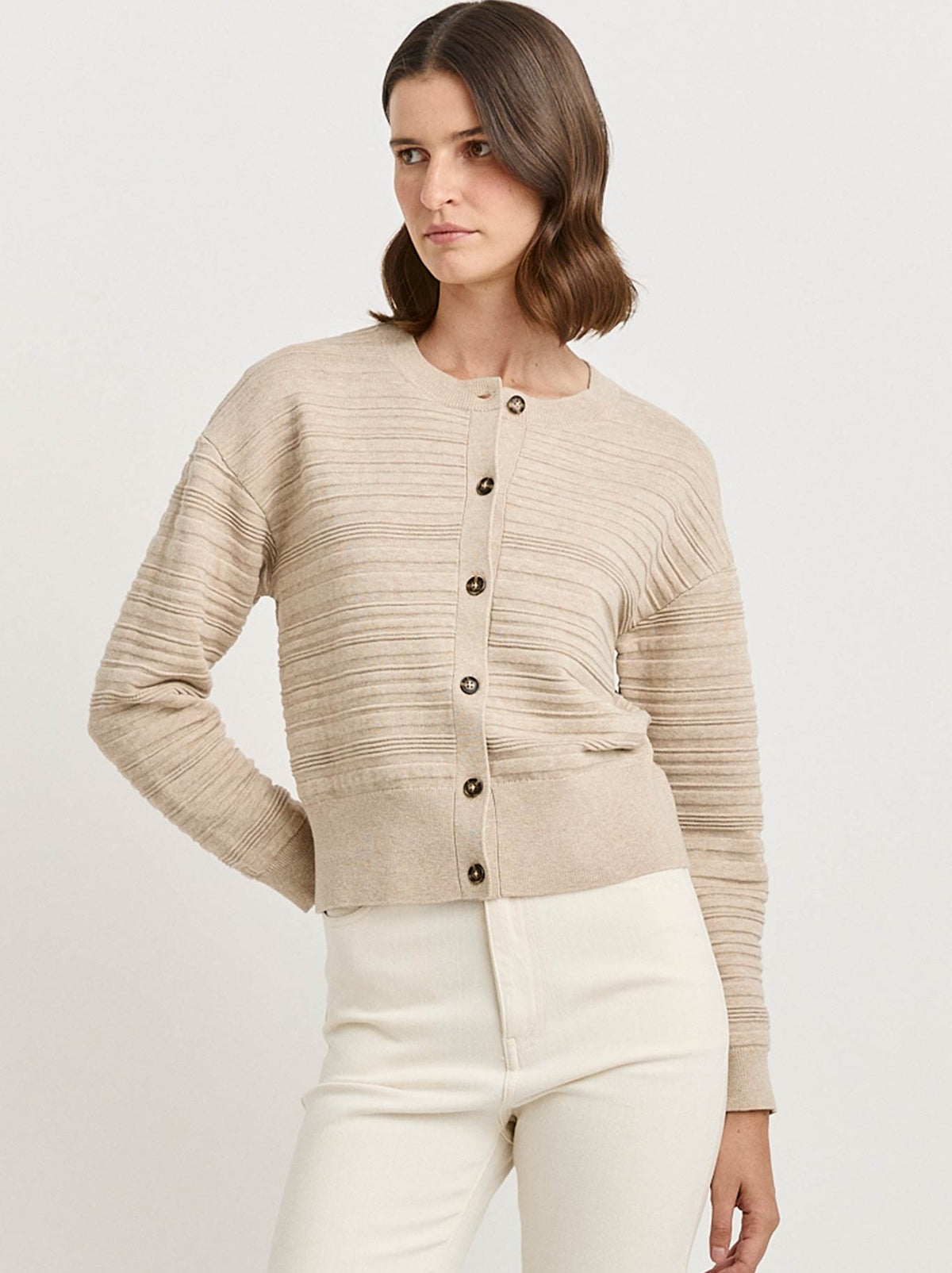 TOORALLIE PARALLEL KNIT CARDI