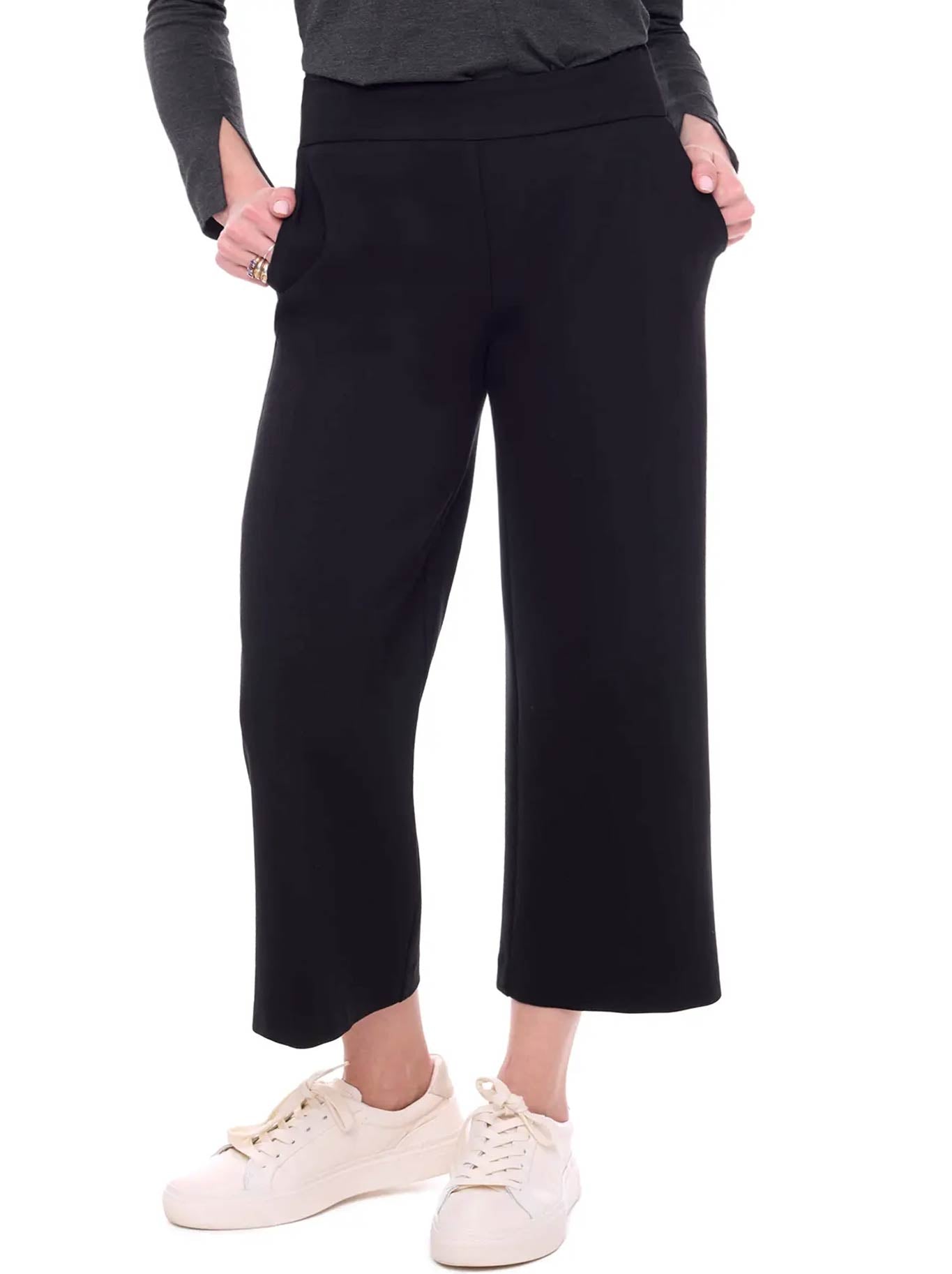 UP! CROPPED WIDE LEG PONTE PANT