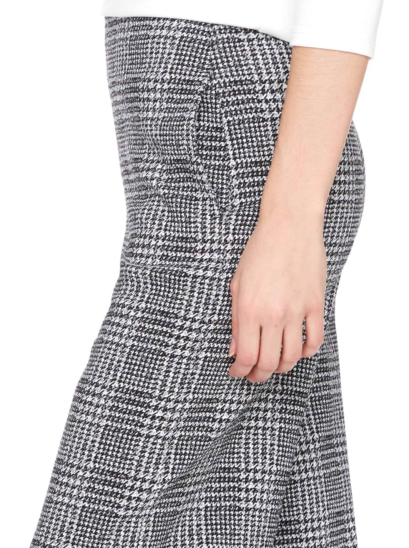 UP! PLAID TECHNO WIDE-LEG CROPPED PANT